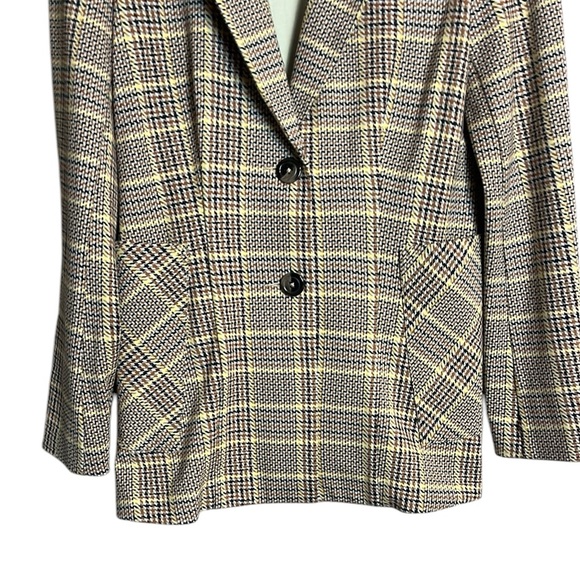 Cabi Pastime Glen Plaid Longline Blazer Jacket 6 - Picture 6 of 12